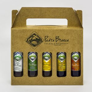 Kit com 5 Cachaças Pedra Branca 50ml – 01 unidade